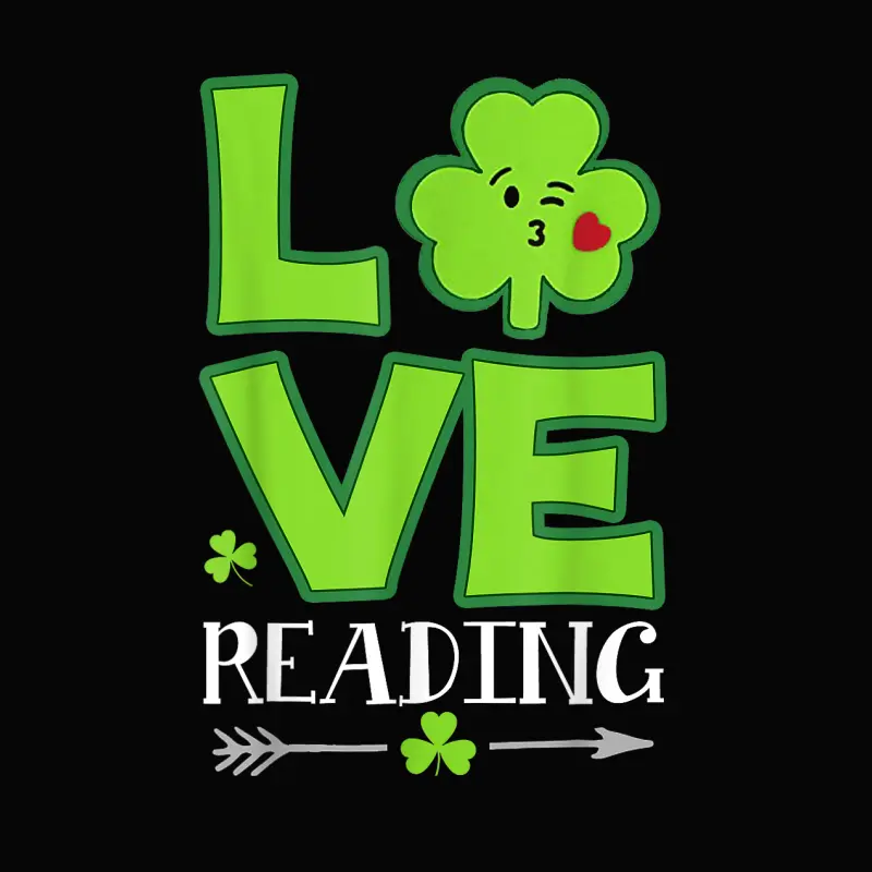 Love Shamrock Reading Teacher Funny St Patricks Day Gift Toddler Staple T-Shirt