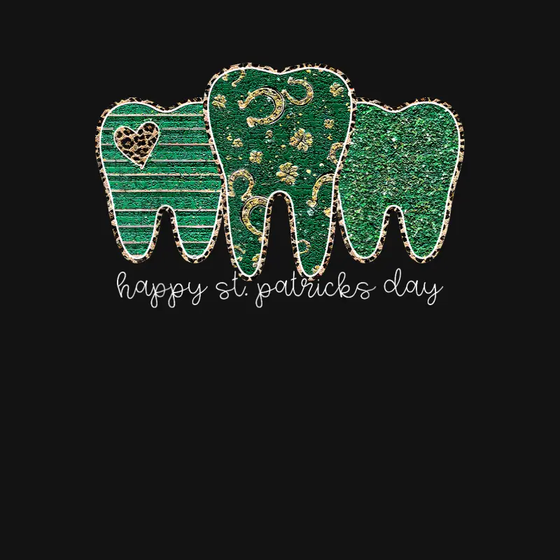 Tooth Dental Hygiene Dentist Shamrocks Happy St Patricks Day Youth Staple T-Shirt