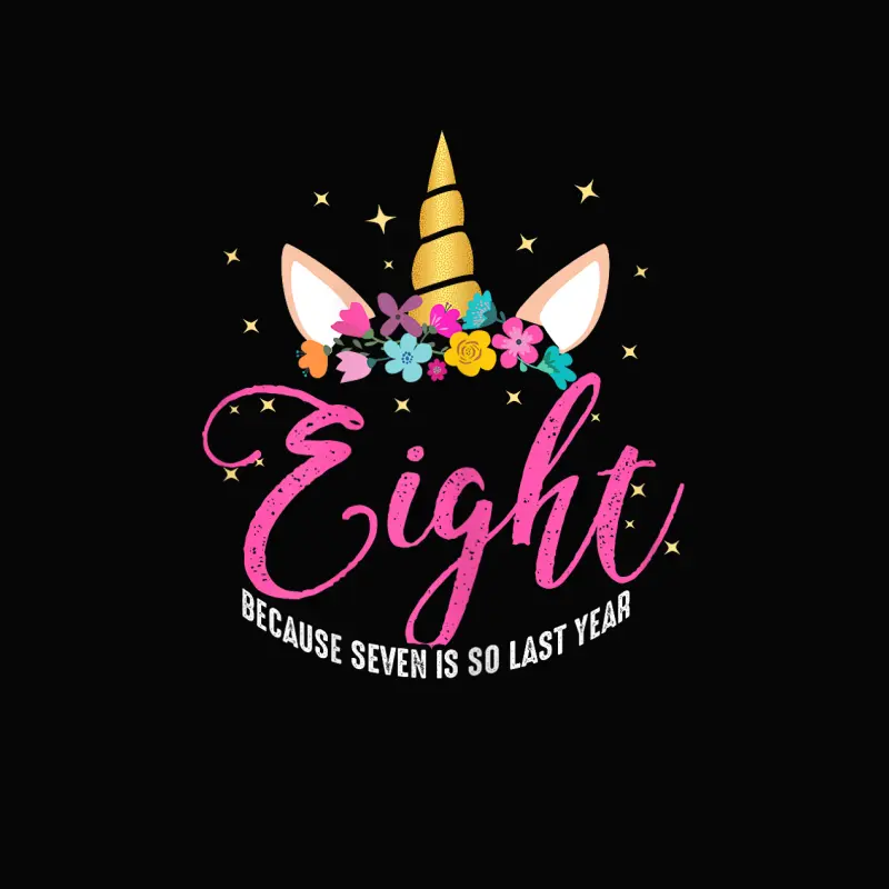 8 Years Old Birthday Girl Gifts Unicorn 8Th Birthday Toddler Staple T-Shirt
