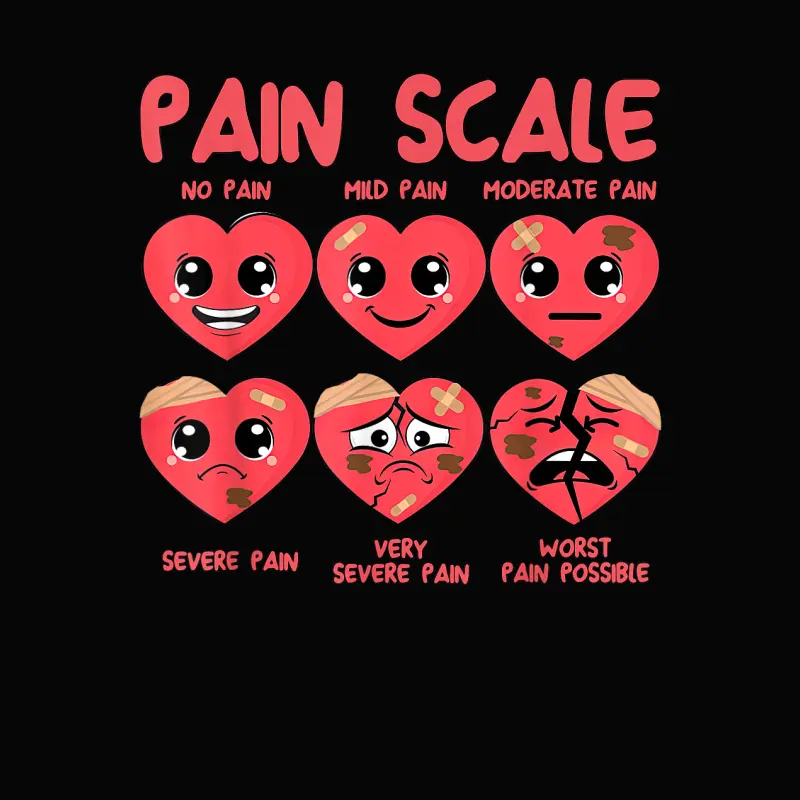 Pain Scale Heart Candy Trauma Nurse Triage Valentine's Day Toddler Staple T-Shirt