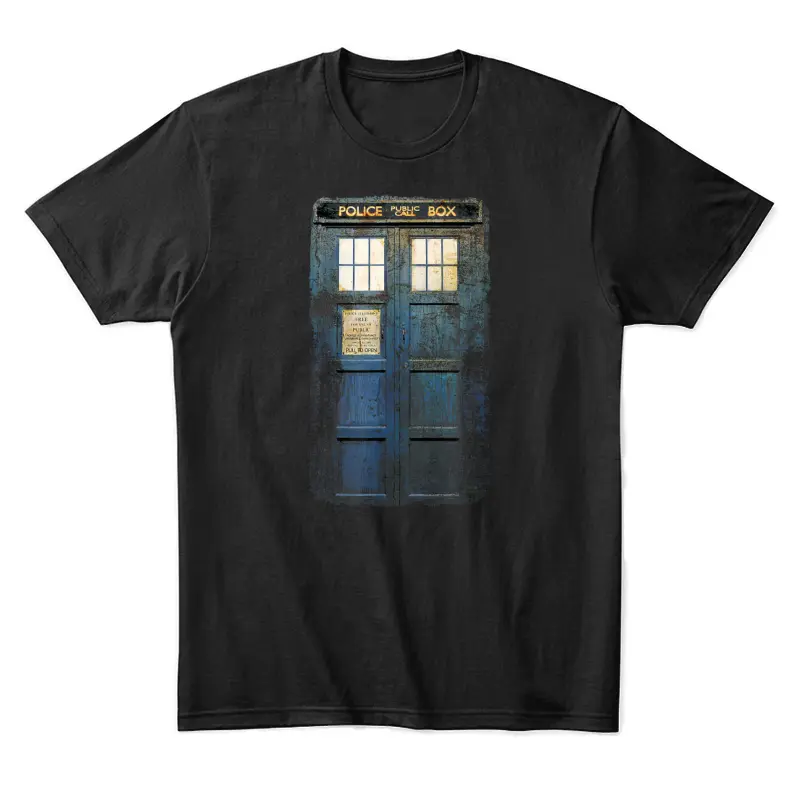 Doctor Who Cosplay Tardis Distressed Time-Traveller Sci-Fan Unisex Staple T-Shirt