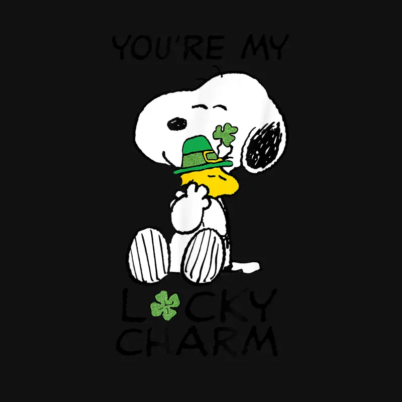 Peanuts St. Patrick's Snoopy Lucky Charm Clover Baby Onesie