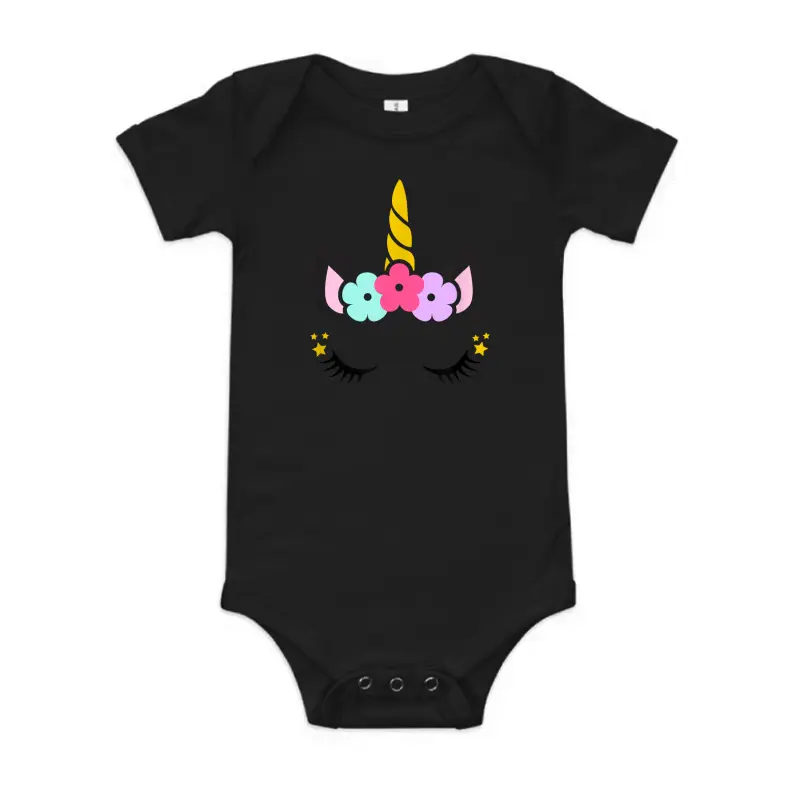Unicorn Face Birthday Baby Onesie