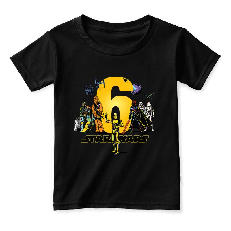 Star Wars Classic Characters Sixth Birthday 6 Years Old Toddler Staple T-Shirt