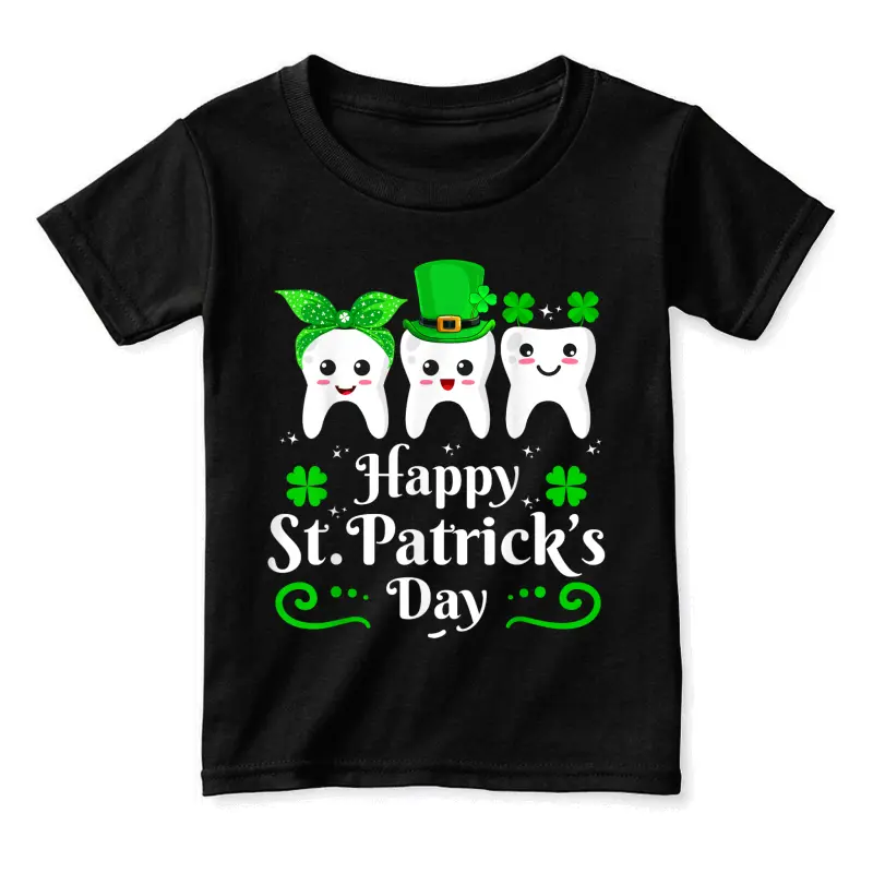 Dentist Happy St Patricks Day Dental Assistant Tooth Dentist Toddler Staple T-Shirt