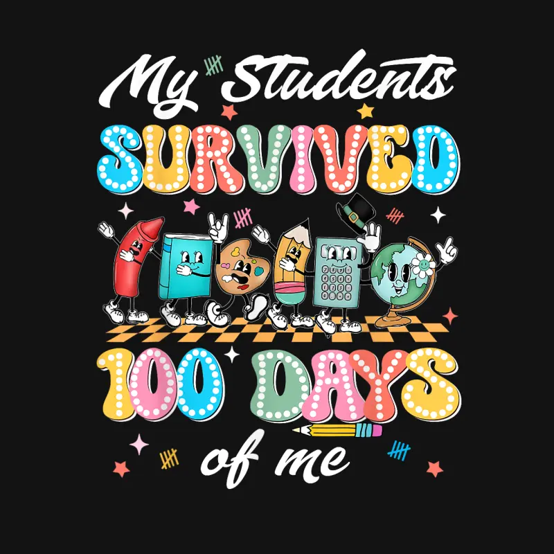 Students Survived 100 Days Of Me 100Th Day Of School Teacher Unisex Long Sleeve T-Shirt