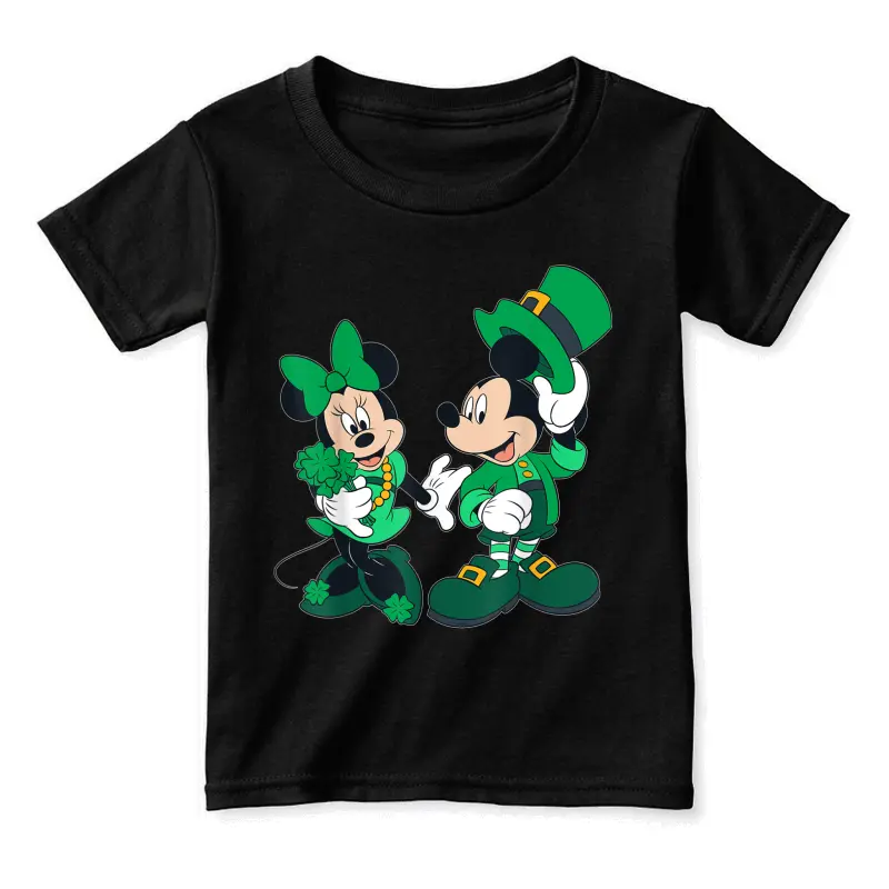 Disney Green Leprechaun Mickey & Minnie St. Patrick's Day Toddler Staple T-Shirt