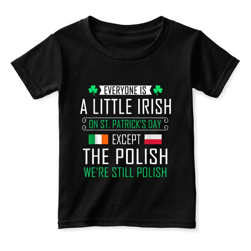 Polish Irish On St Patrick's Day Shirt Toddler Staple T-Shirt