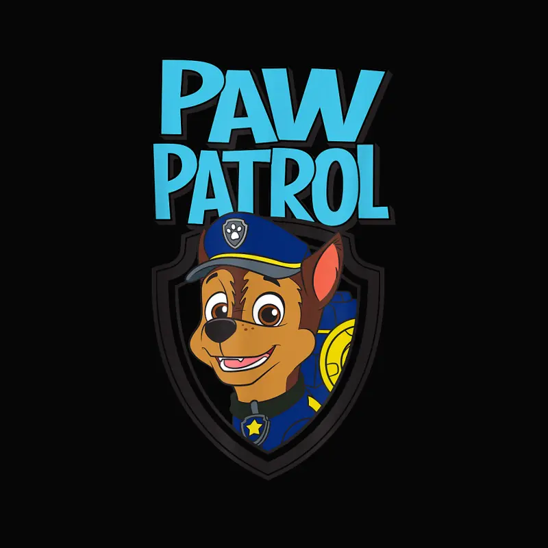 Paw Patrol Chase In Badge Nickelodeon Toddler Staple T-Shirt