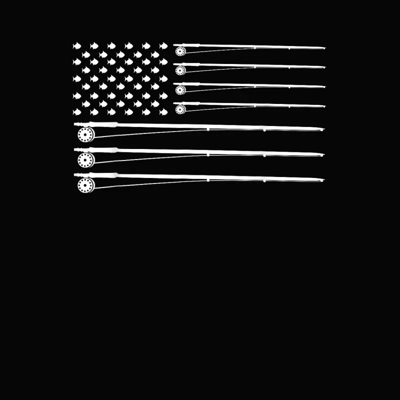 Fly Rod Fishing American Flag T-Shirt Toddler Staple T-Shirt