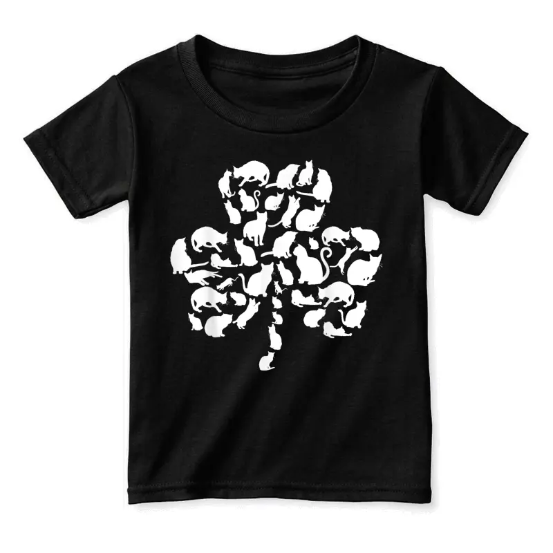 Cat St Patricks Cattys Catricks Day Girls Women Shamrock Toddler Staple T-Shirt