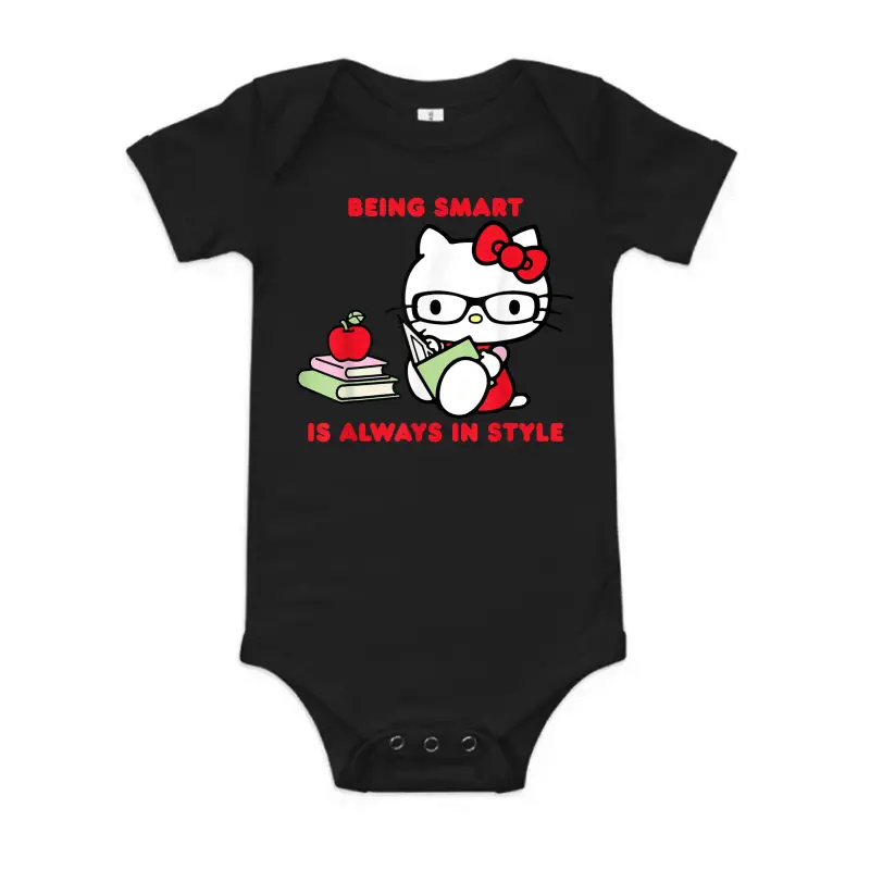 Hello Kitty Being Smart Is Always In Style Books Student Baby Onesie