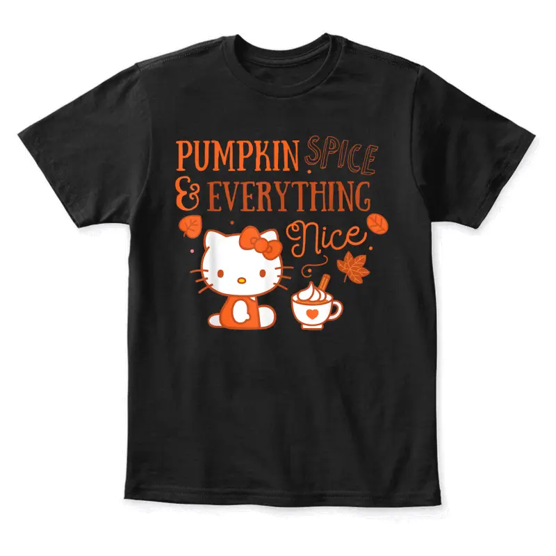 Hello Kitty Pumpkin Spice And Everything Nice Youth Staple T-Shirt
