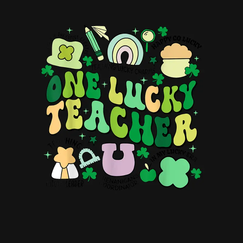 One Lucky Teacher St. Patrick's Day Irish Teacher Lucky Era Unisex Long Sleeve T-Shirt