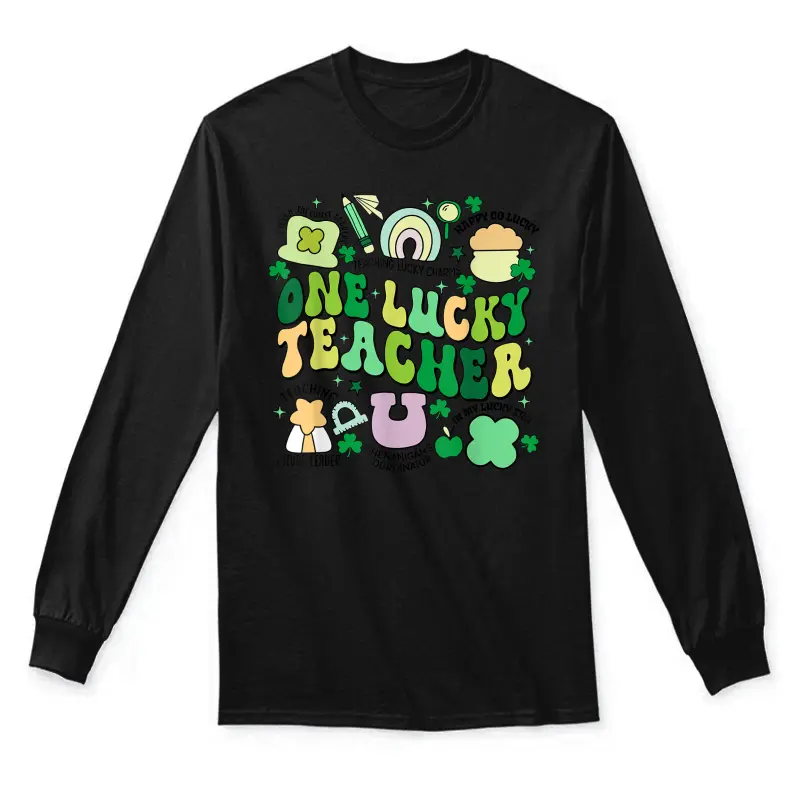 One Lucky Teacher St. Patrick's Day Irish Teacher Lucky Era Unisex Long Sleeve T-Shirt