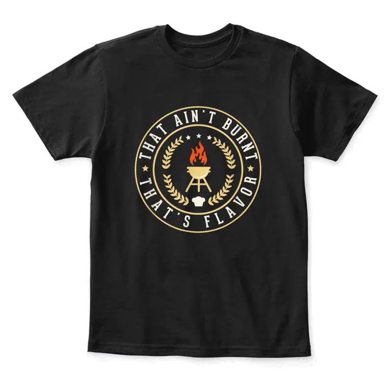 That Aint Burnt Thats Flavor Funny Kitchen Chef Cooking Youth Staple T-Shirt