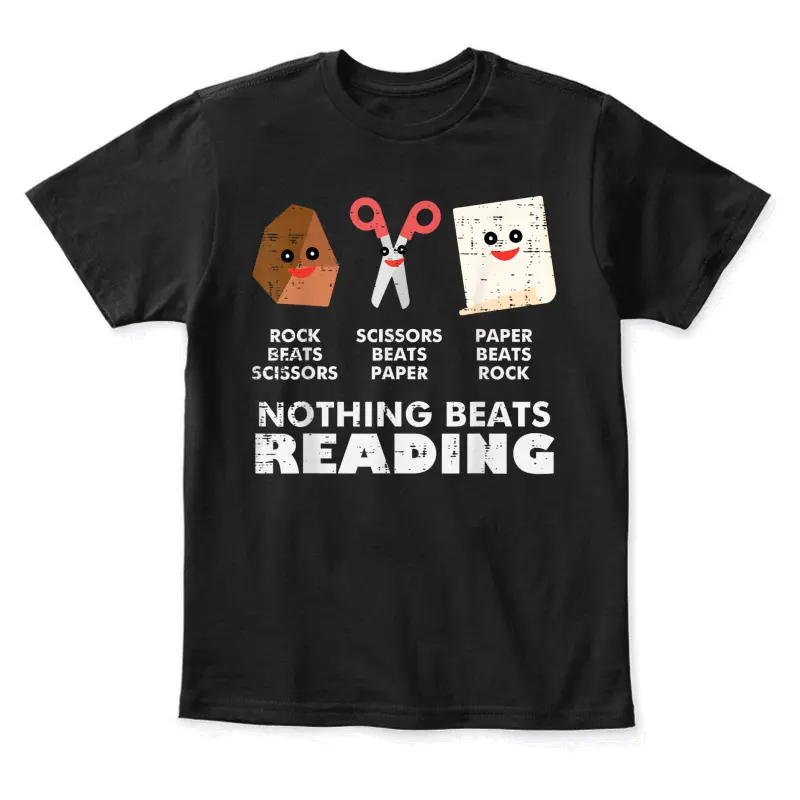 Nothing Beats Reading Book Librarian Across America Kids Youth Staple T-Shirt