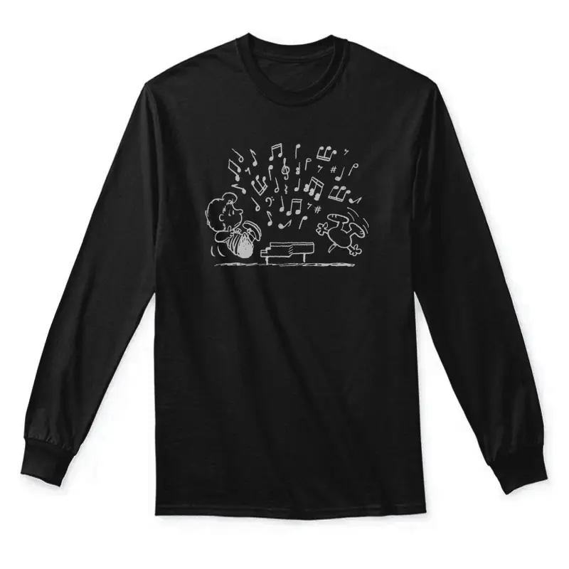 Peanuts Schroeder Playing Piano Unisex Long Sleeve T-Shirt