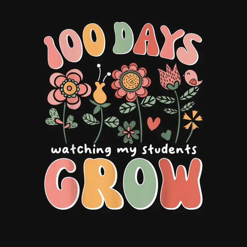 100 Days Growing Boho Flowers Teacher 100Th Day Of School Baby Onesie