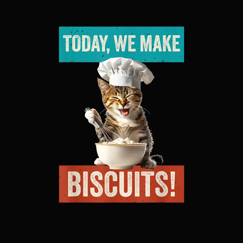Cat Make Biscuits Funny Cat Baker Kitten Cook For Cat Owner Toddler Staple T-Shirt