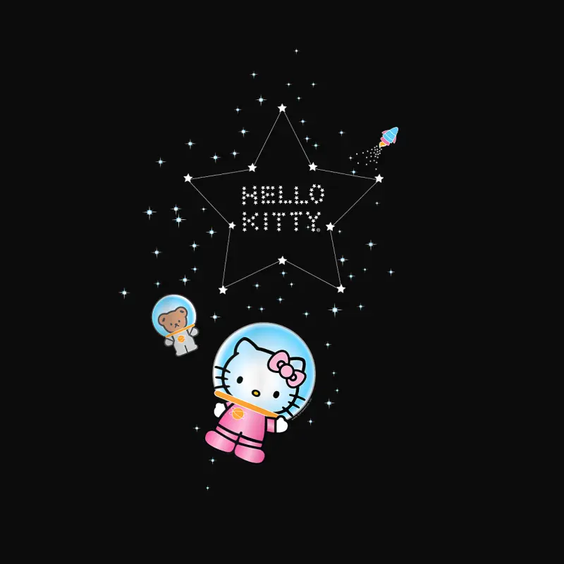 Hello Kitty Constellation Stars Astronaut Unisex Staple T-Shirt