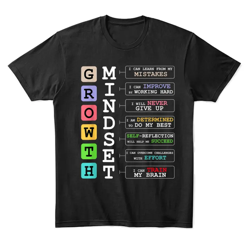 Growth Mindset Shirt Positive School Classroom Teacher Gift Unisex Staple T-Shirt