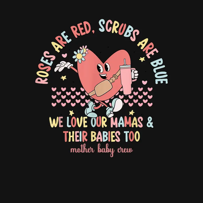 Mother Baby Nurse Appreciation Postpartum L&D Valentines Youth Staple T-Shirt