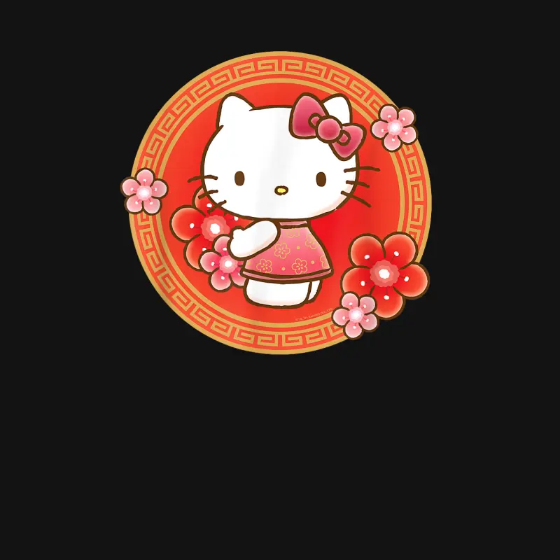 Hello Kitty Lunar New Year Flowers Youth Staple T-Shirt