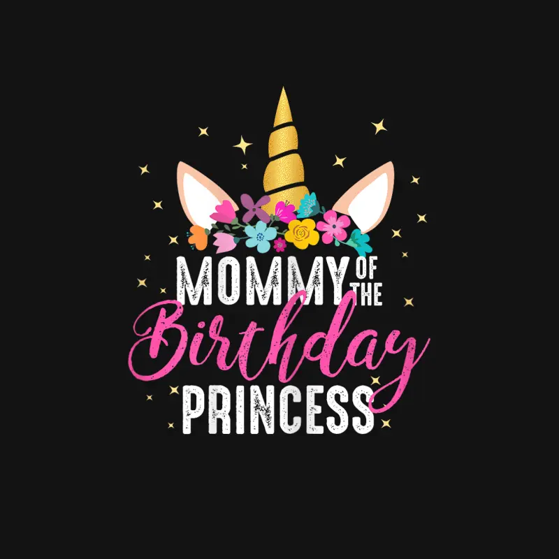 Mommy Of The Birthday Princess Mother Girl Unicorn Birthday Unisex Long Sleeve T-Shirt