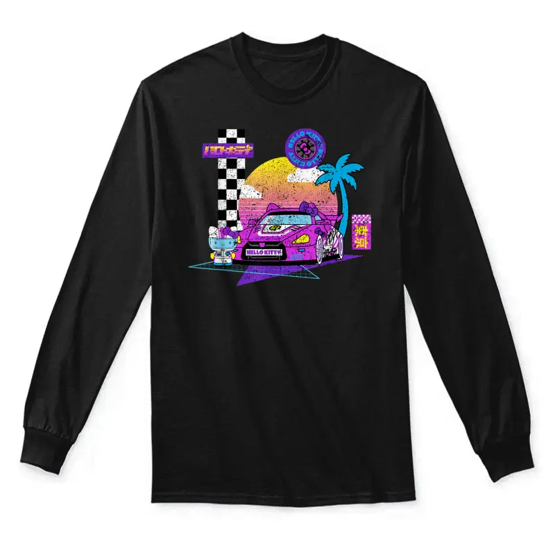 Hello Kitty Kawaii Tokyo Racer Unisex Long Sleeve T-Shirt