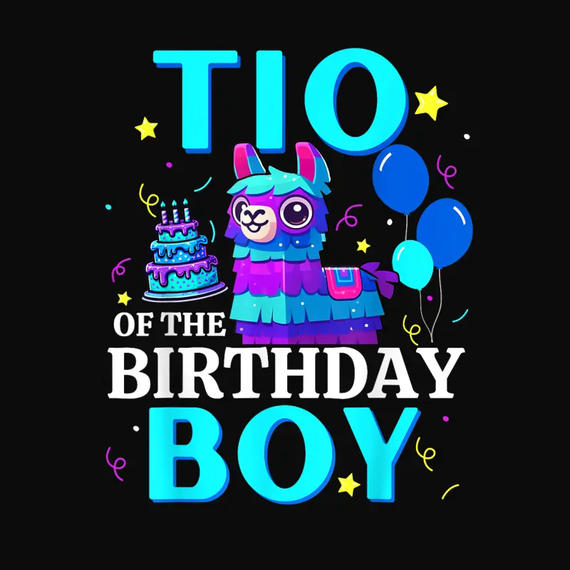 Tio Of The Birthday Boy Llama B-Day Party Matching Family Unisex Staple T-Shirt