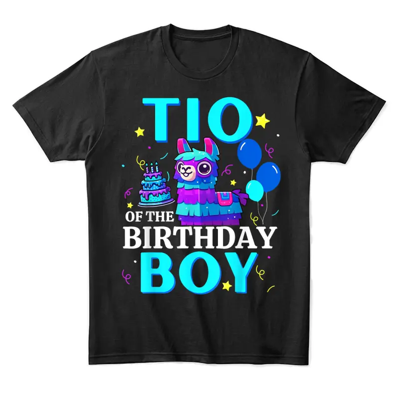 Tio Of The Birthday Boy Llama B-Day Party Matching Family Unisex Staple T-Shirt