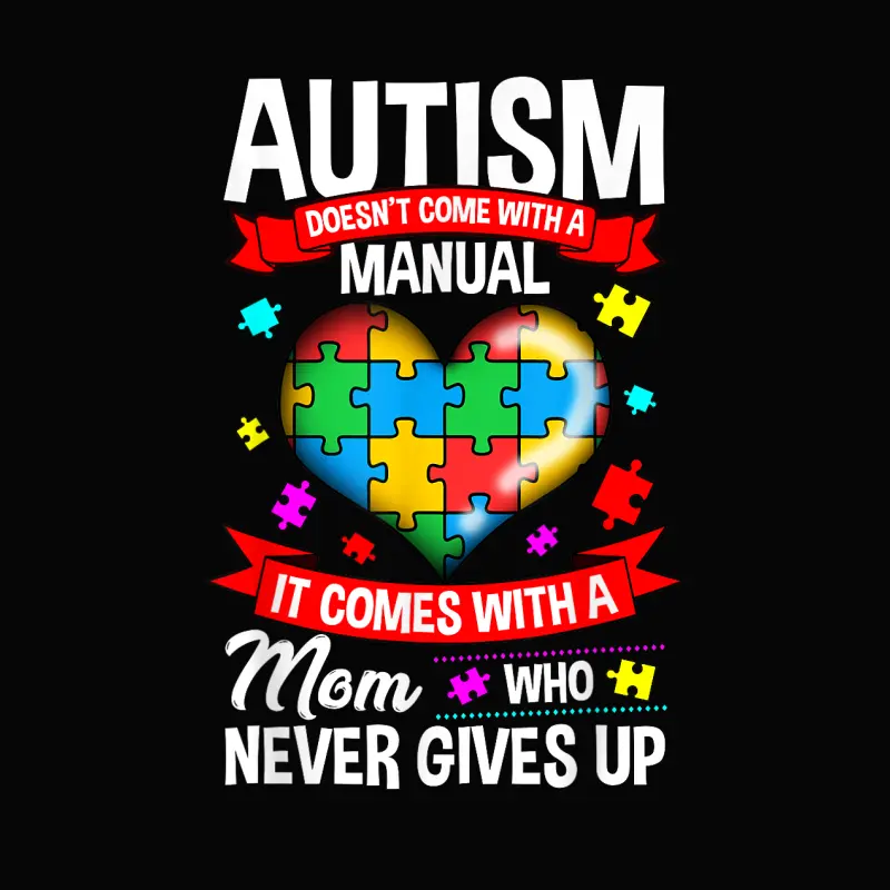 Autism Mom Shirt Women Autism Awareness Shirts Mom Cute Toddler Staple T-Shirt