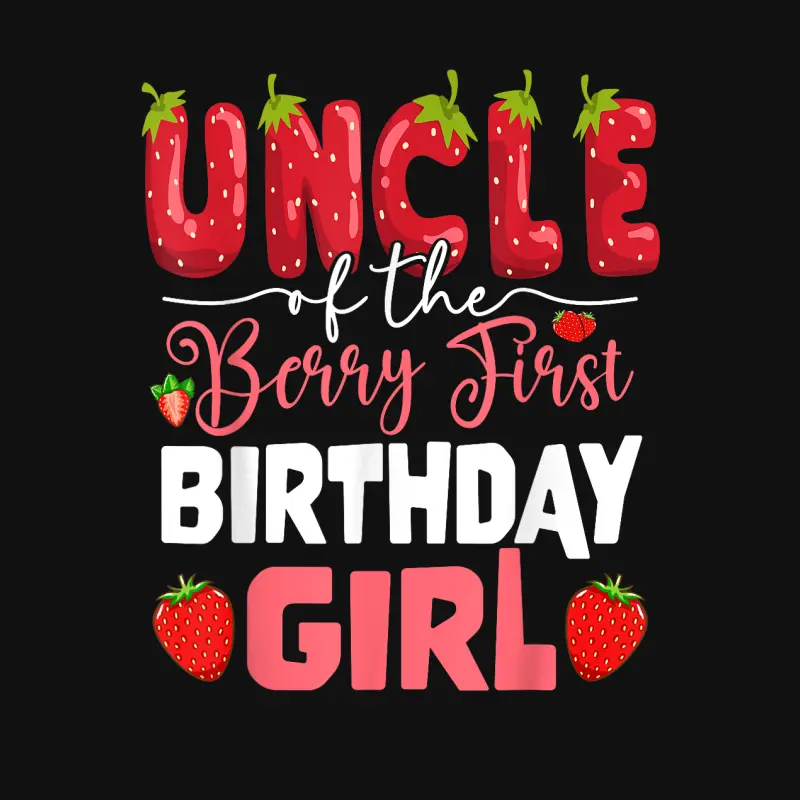 Uncle Of The Berry First Birthday Of Girl Strawberry Tio Baby Onesie