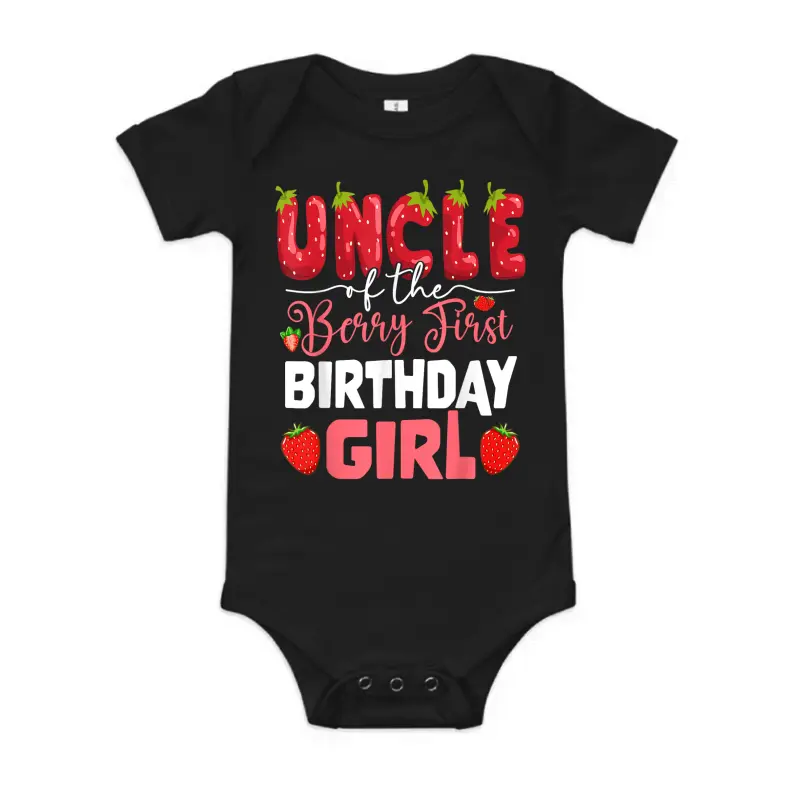 Uncle Of The Berry First Birthday Of Girl Strawberry Tio Baby Onesie