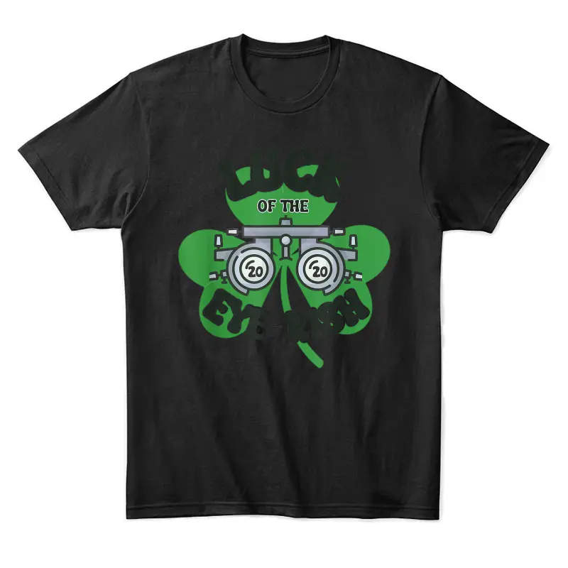 Groovy St Patrick Day Irish Green Lucky Optometrist Shamrock Unisex Staple T-Shirt