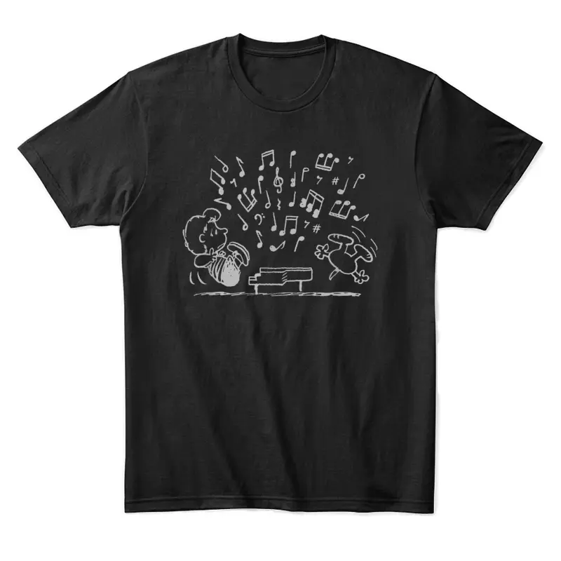 Peanuts Schroeder Playing Piano Unisex Staple T-Shirt