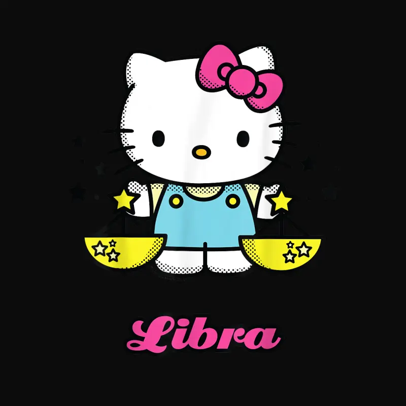 Hello Kitty Zodiac Libra Tee Shirt Unisex Staple T-Shirt
