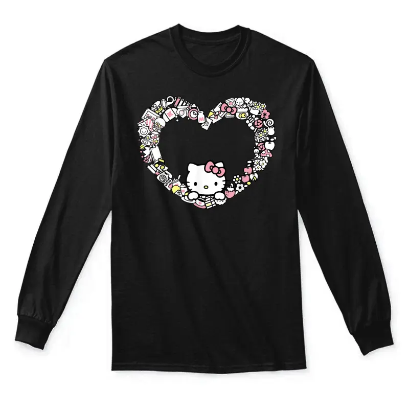 Hello Kitty Heart Favorite Things Short Sleeve Unisex Long Sleeve T-Shirt