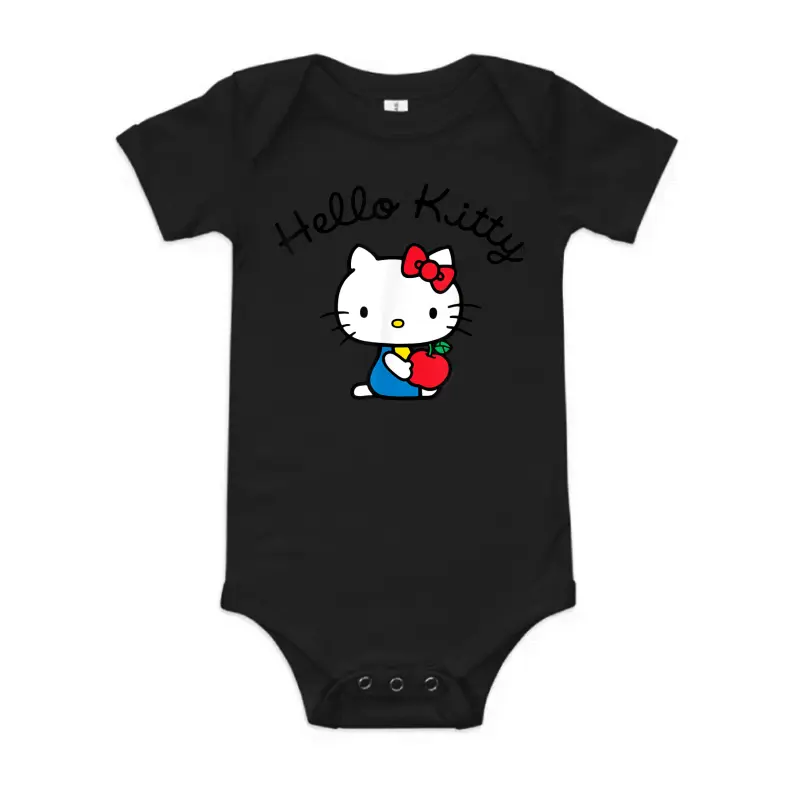 Hello Kitty Retro Logo Tee Shirt Baby Onesie