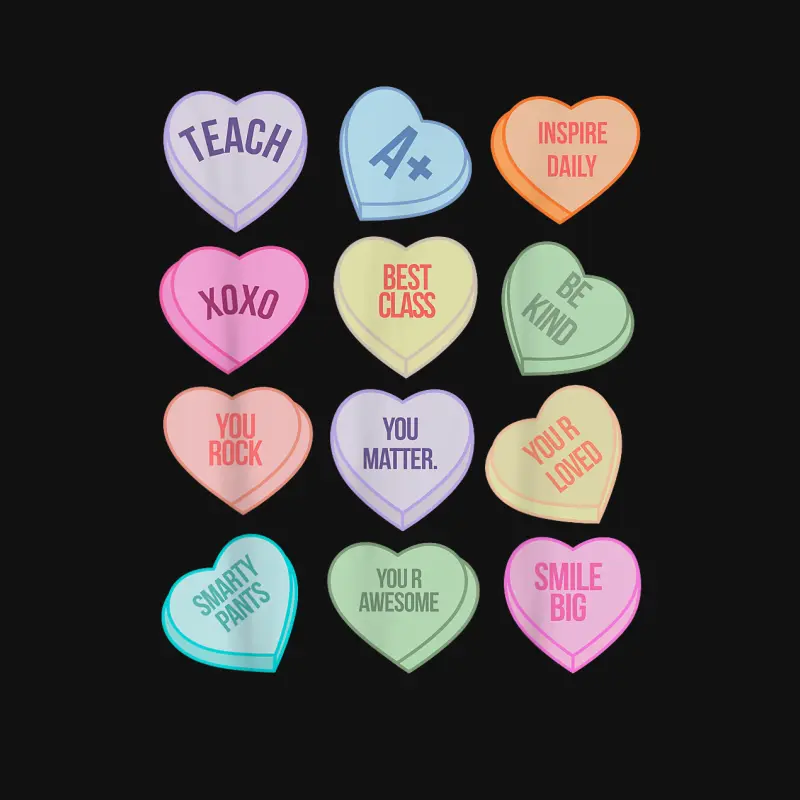 Funny Teacher Valentines Day Teach Heart Candy Baby Onesie