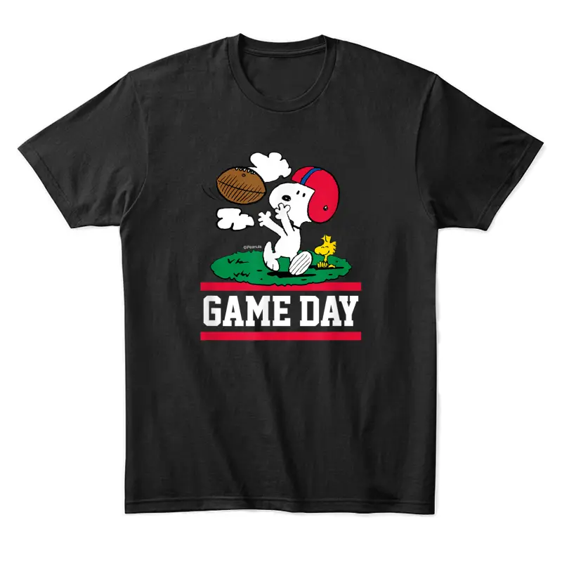 Peanuts - Snoopy & Woodstock Football Game Day Unisex Staple T-Shirt