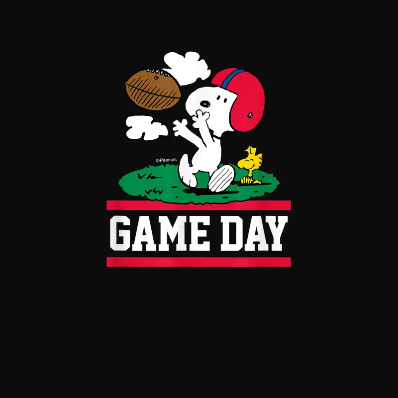 Peanuts - Snoopy & Woodstock Football Game Day Unisex Staple T-Shirt