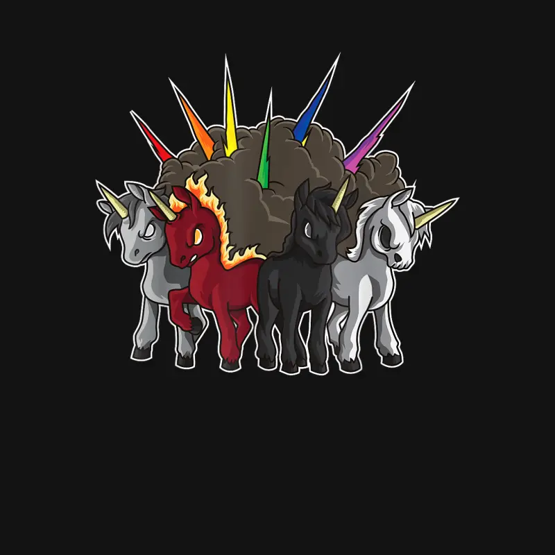 The Four Unicorns Of The Apocalypse - Horsemen Parody Unisex Long Sleeve T-Shirt