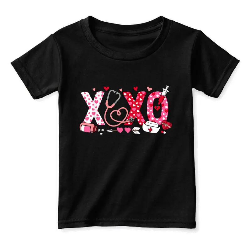 Xoxo Nurse Valentines Day Stethoscope Valentine For Nurse Toddler Staple T-Shirt