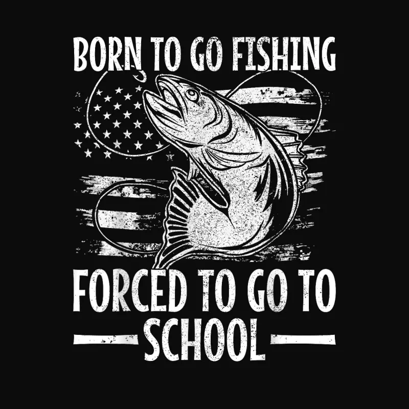 Born To Go Fishing Bass Fish Fisherman Boy Kid Funny Fishing Unisex Staple T-Shirt