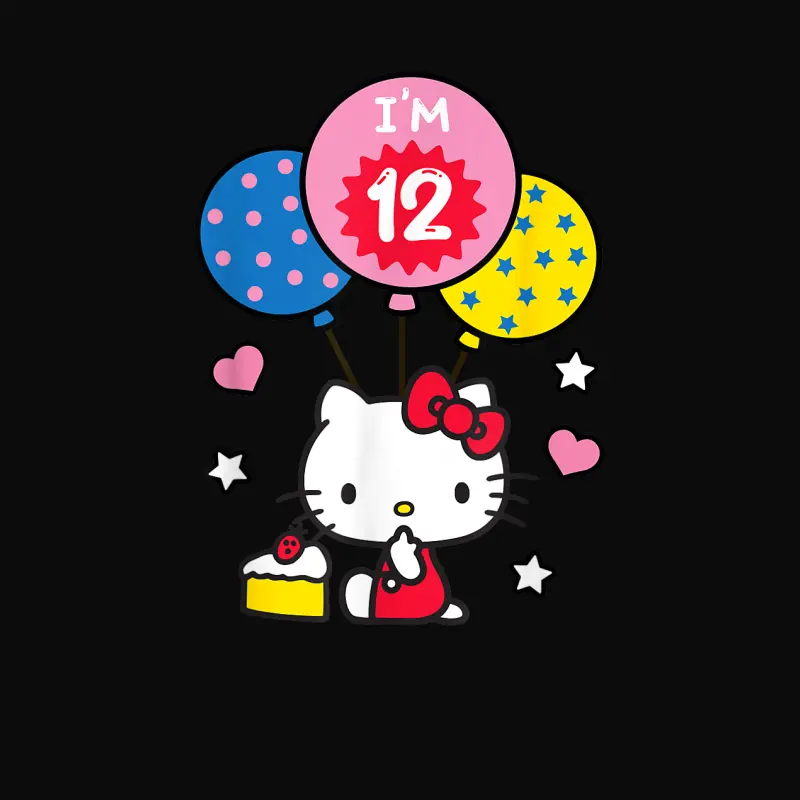 Hello Kitty I'm 12 Birthday Unisex Staple T-Shirt