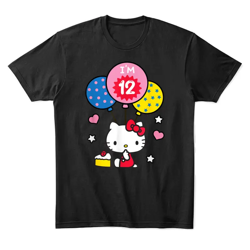Hello Kitty I'm 12 Birthday Unisex Staple T-Shirt