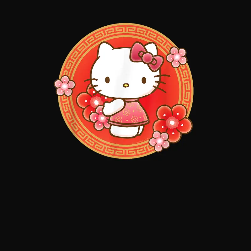 Hello Kitty Lunar New Year Flowers Unisex Staple T-Shirt
