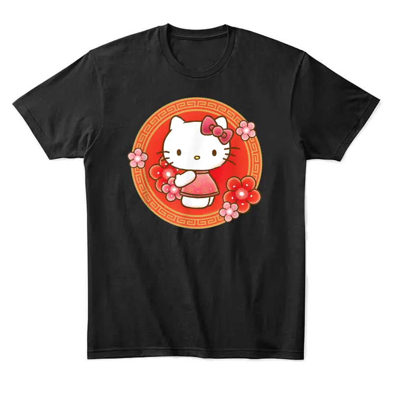 Hello Kitty Lunar New Year Flowers Unisex Staple T-Shirt